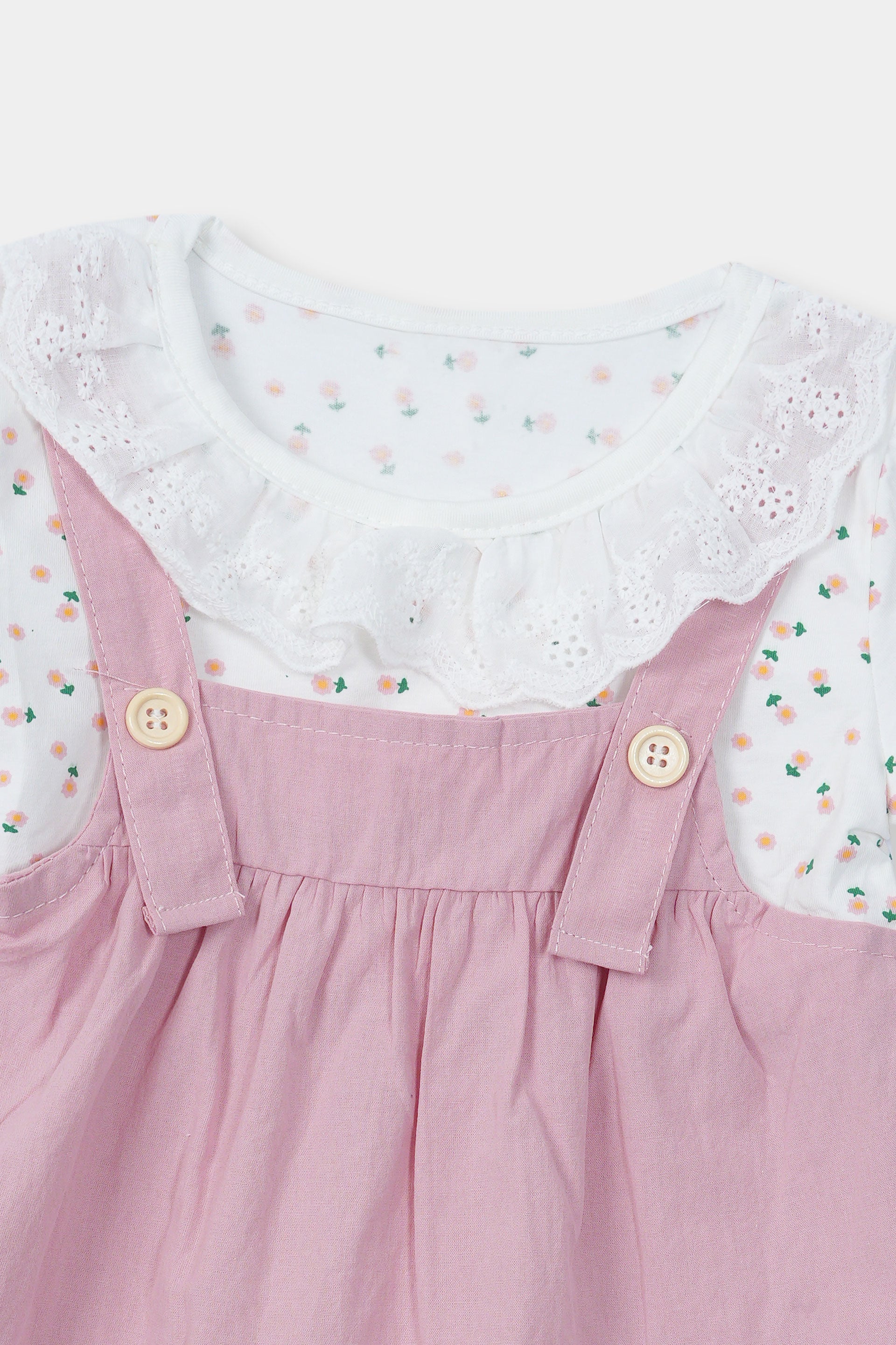 Knitted Frock printed Pink - Noobeeretail.com