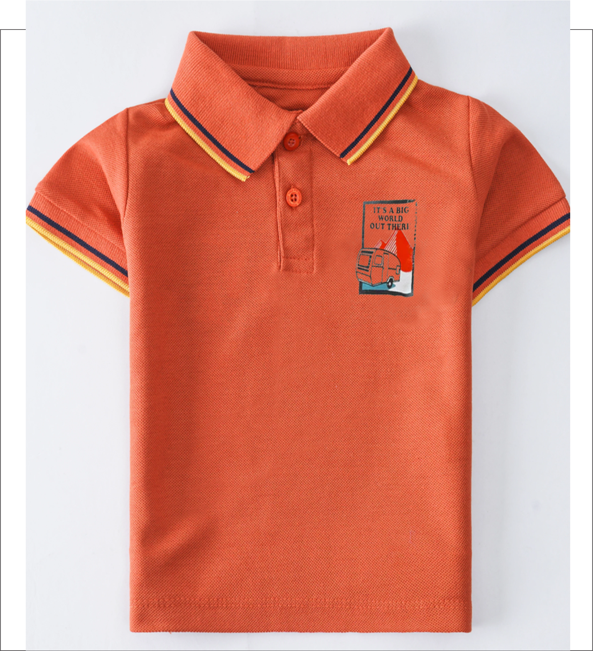 Orange Summer polo Shirt