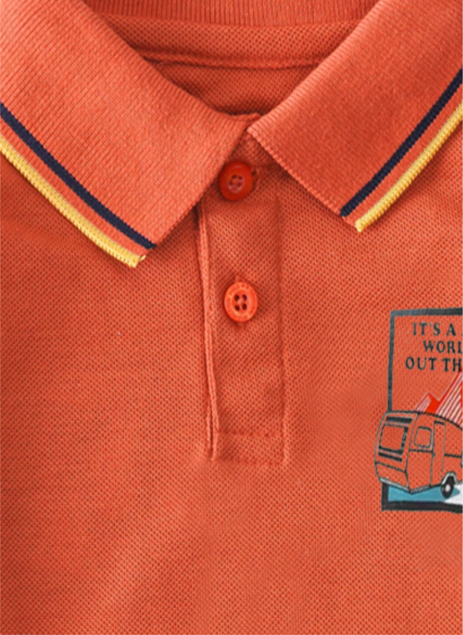 Orange Summer polo Shirt