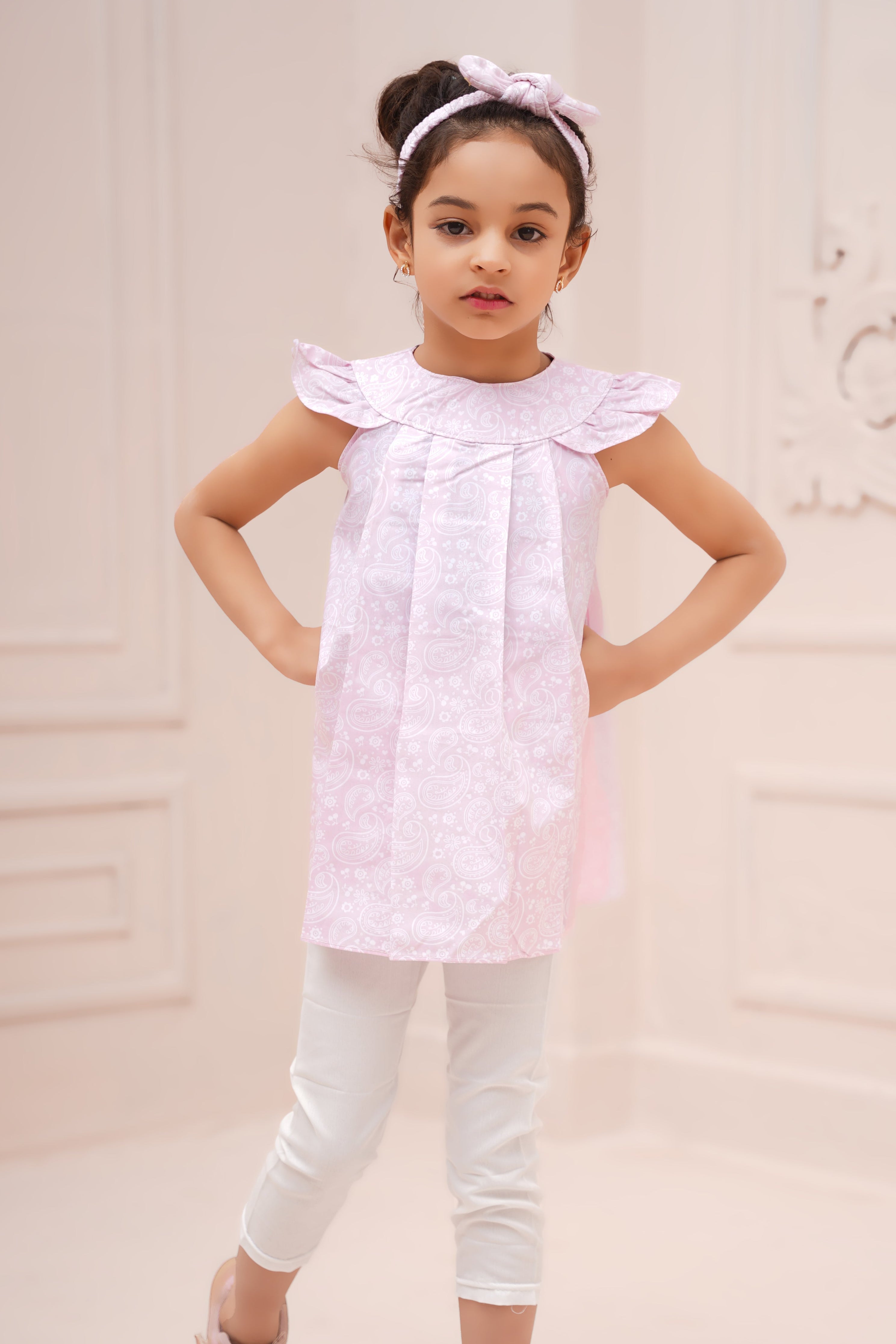 Girls Light Pink Frock - Noobeeretail.com