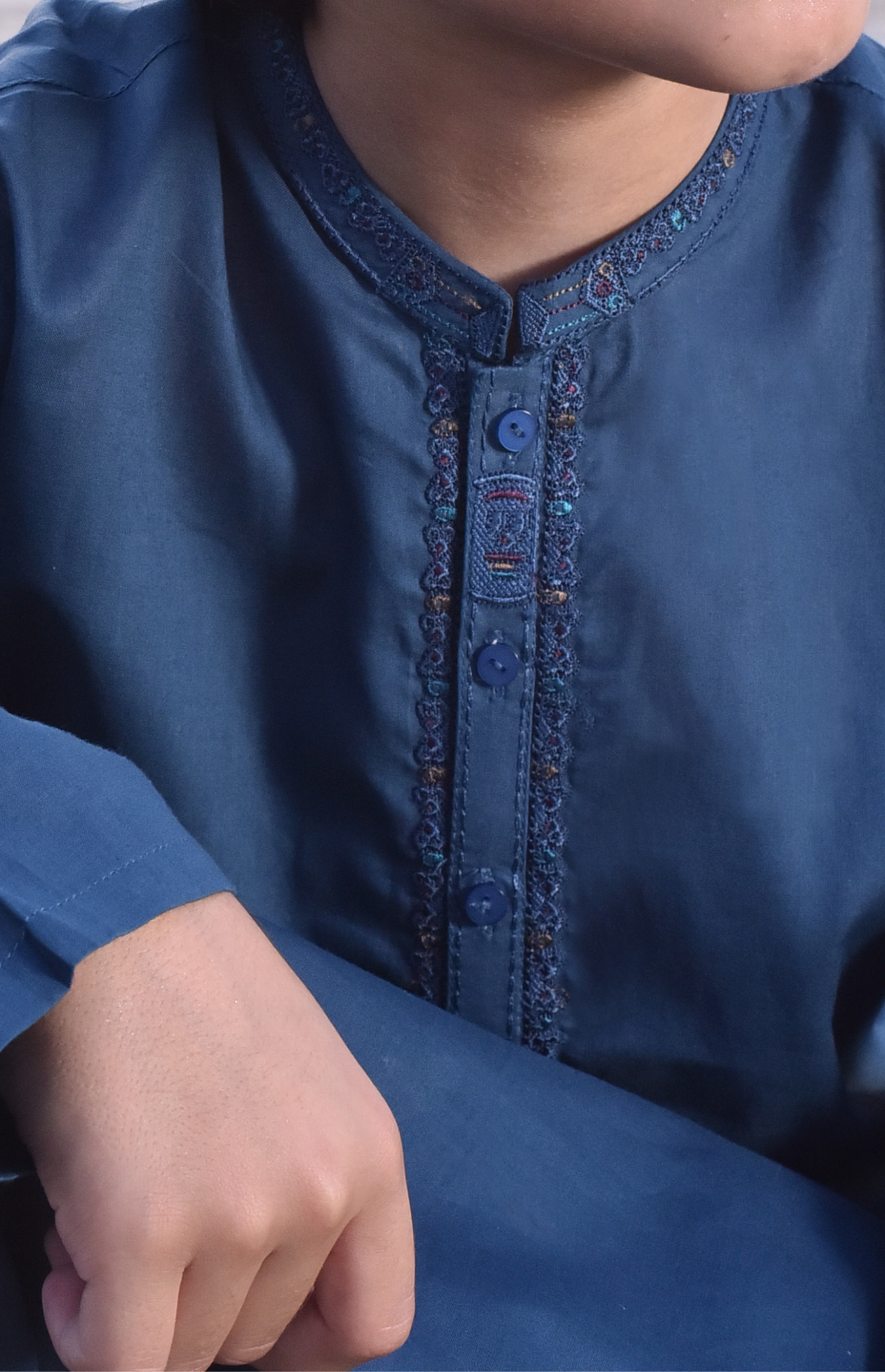 Classic Navy Blue Kurta Shalwar Set