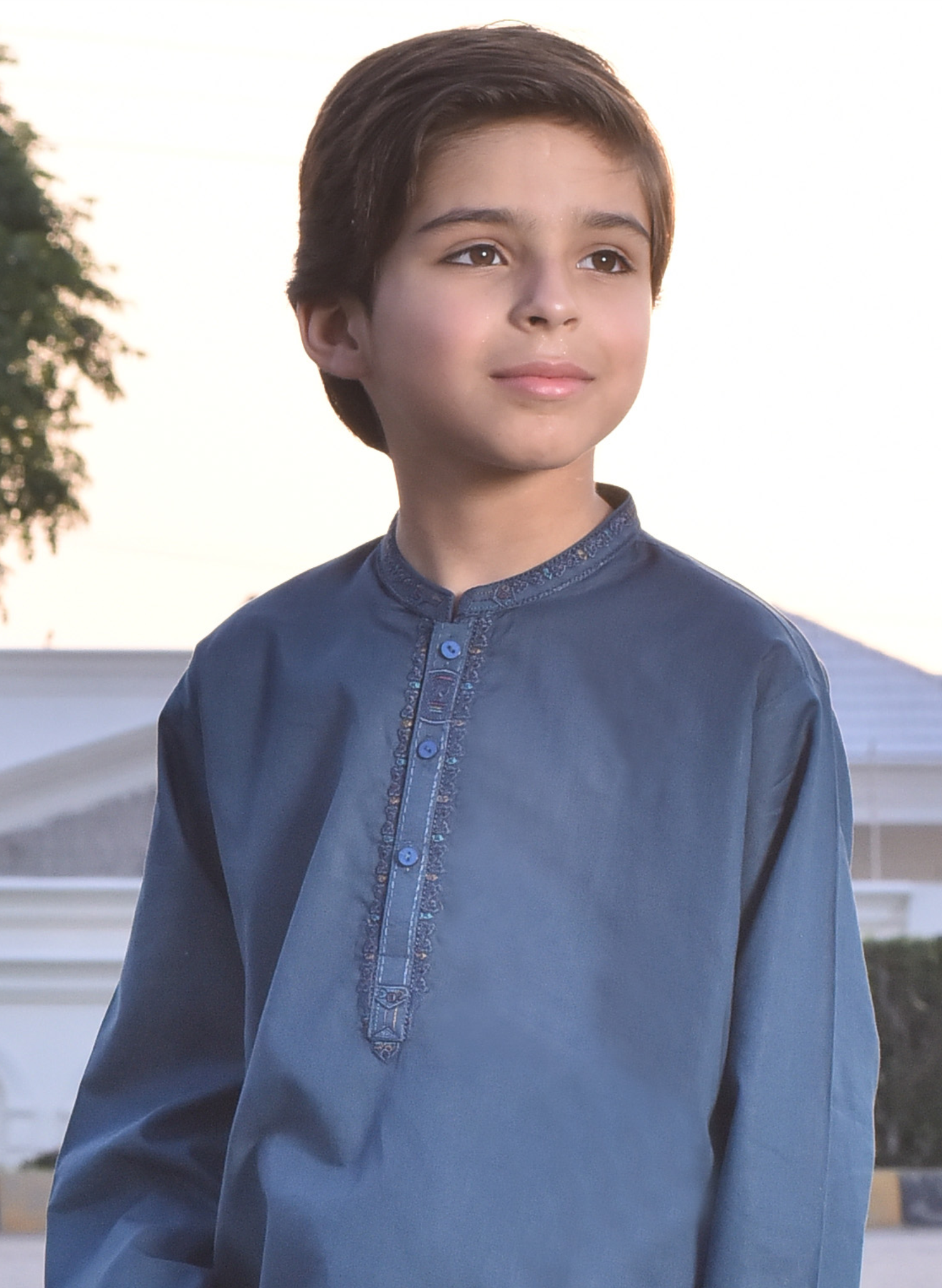 Classic Navy Blue Kurta Shalwar Set
