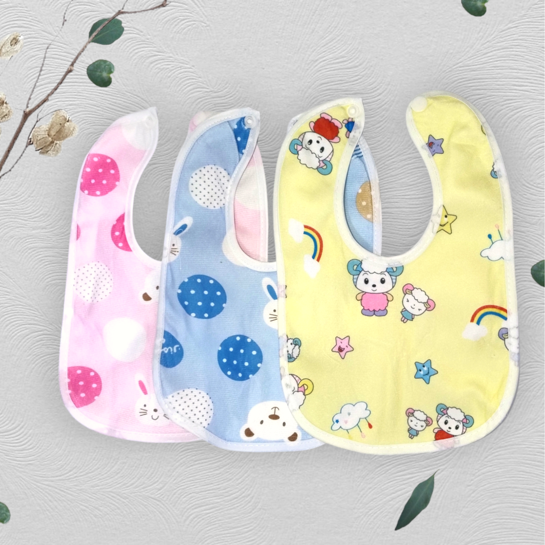 Pack of 3 Baby Bib Large - Noobeeretail.com